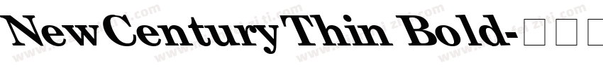 NewCenturyThin Bold字体转换